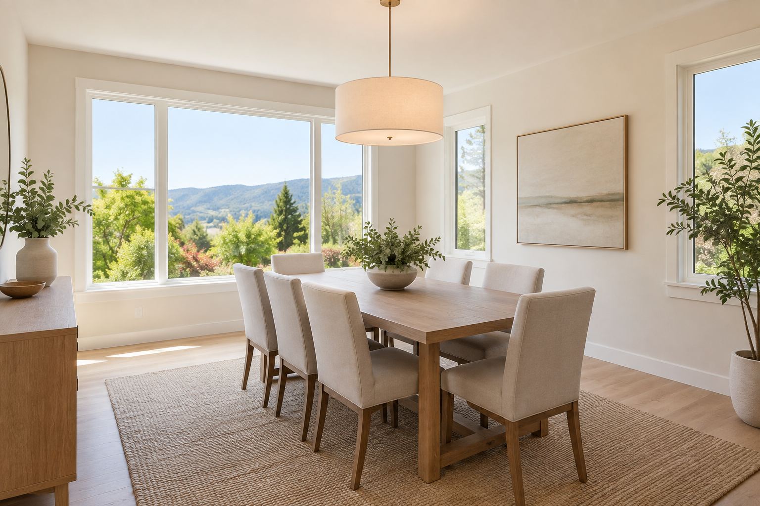 A bright Peninsula area home interior, illustrative